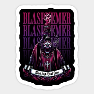 Blasphemer Gothic Design – Anti-Religion Gift for Atheists, Agnostics & Freethinkers Sticker